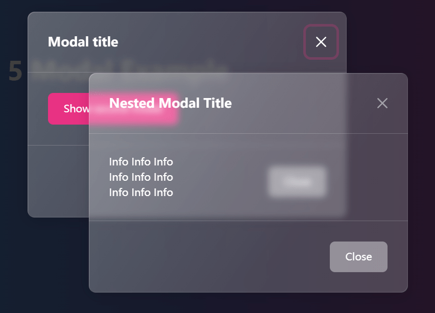 Bootstrap 5 Nested Modals